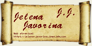 Jelena Javorina vizit kartica